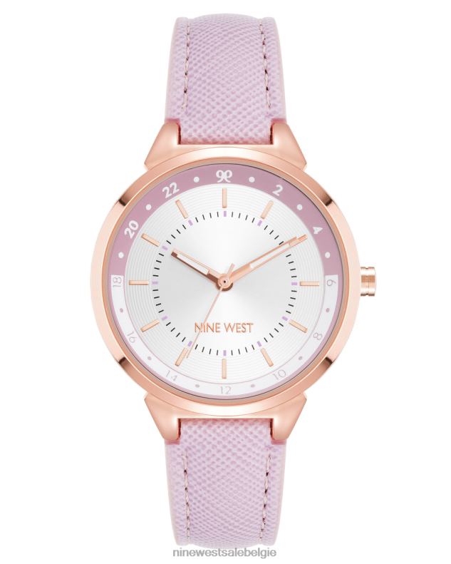 Nine West L48XT2871 lavendel Horloge met saffiano band