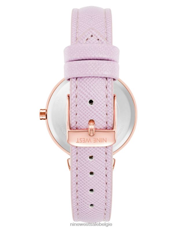 Nine West L48XT2871 lavendel Horloge met saffiano band