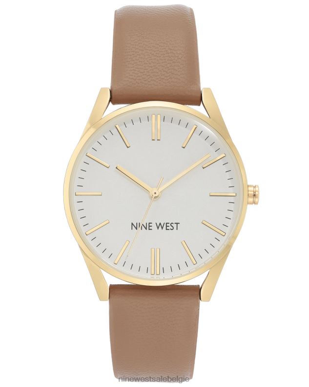 Nine West L48XT2889 bruinen klassiek bandhorloge