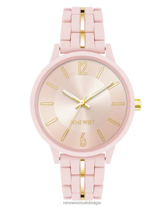 Nine West L48XT2904Horloge met rubberen accenten en metallic accenten