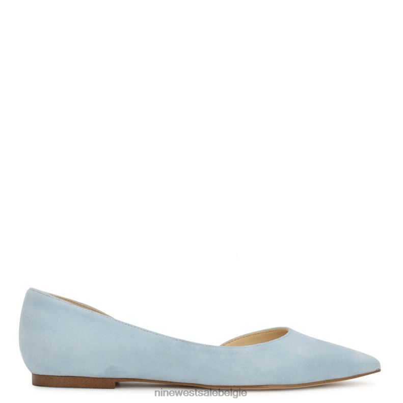 Nine West L48XT2266 hemelsblauw suède blaha d'orsay-flats