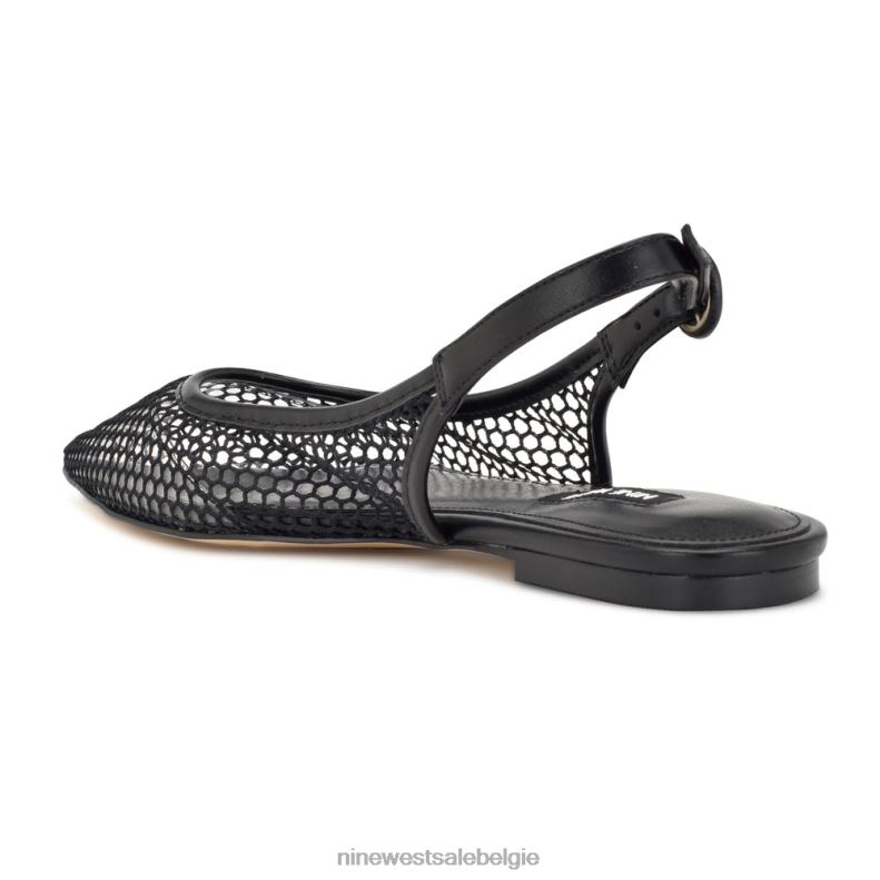 Nine West L48XT2305 zwart/helder branid mesh slingback-flats