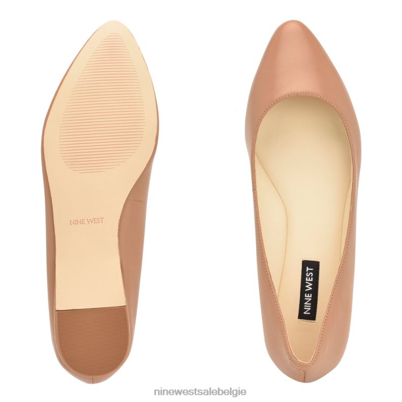 Nine West L48XT2094 lichtbruin leer speakup amandelteenflats