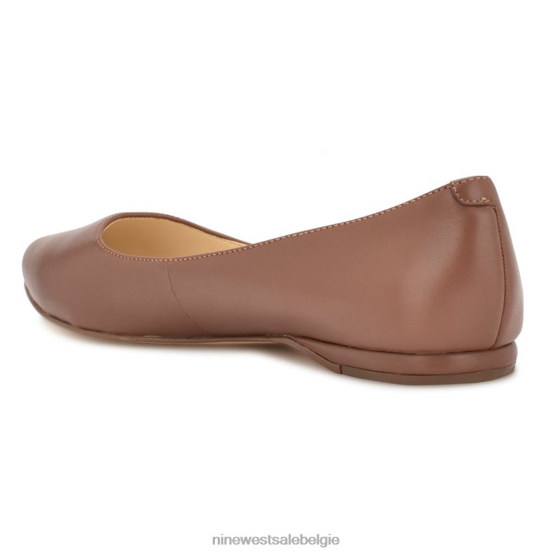 Nine West L48XT2095 donkerbruin leer speakup amandelteenflats