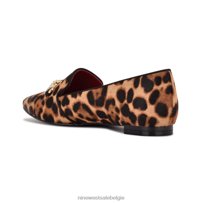 Nine West L48XT2148 luipaard haarkalf puntige teenflats