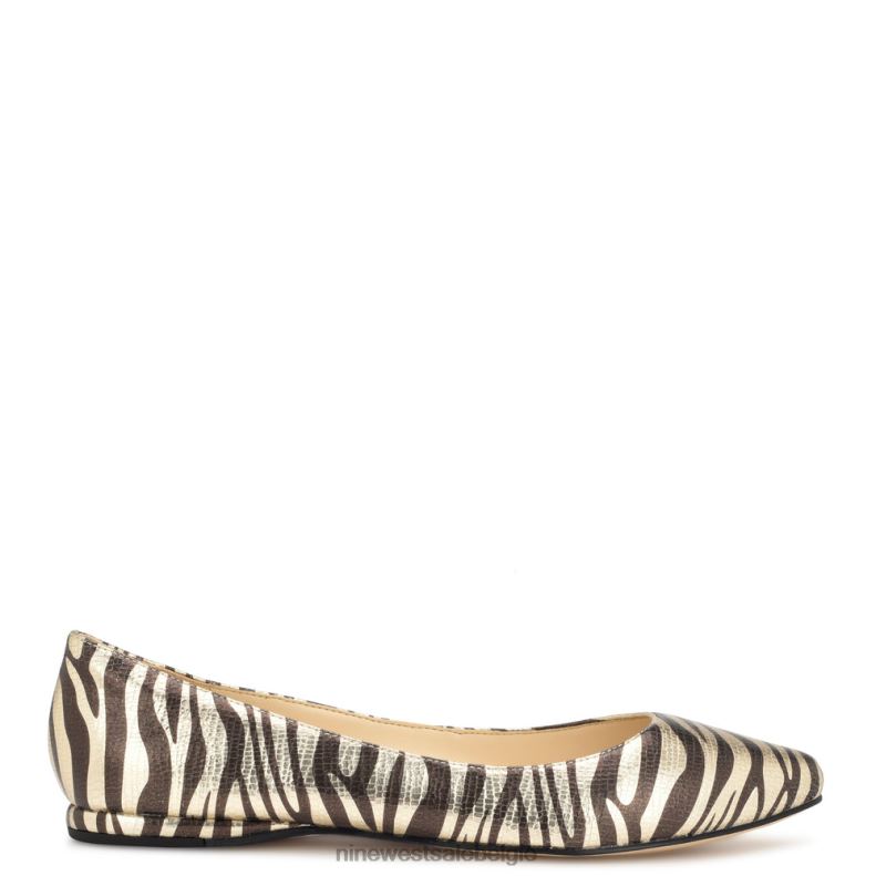 Nine West L48XT2273 platino zebraprint speakup amandelteenflats