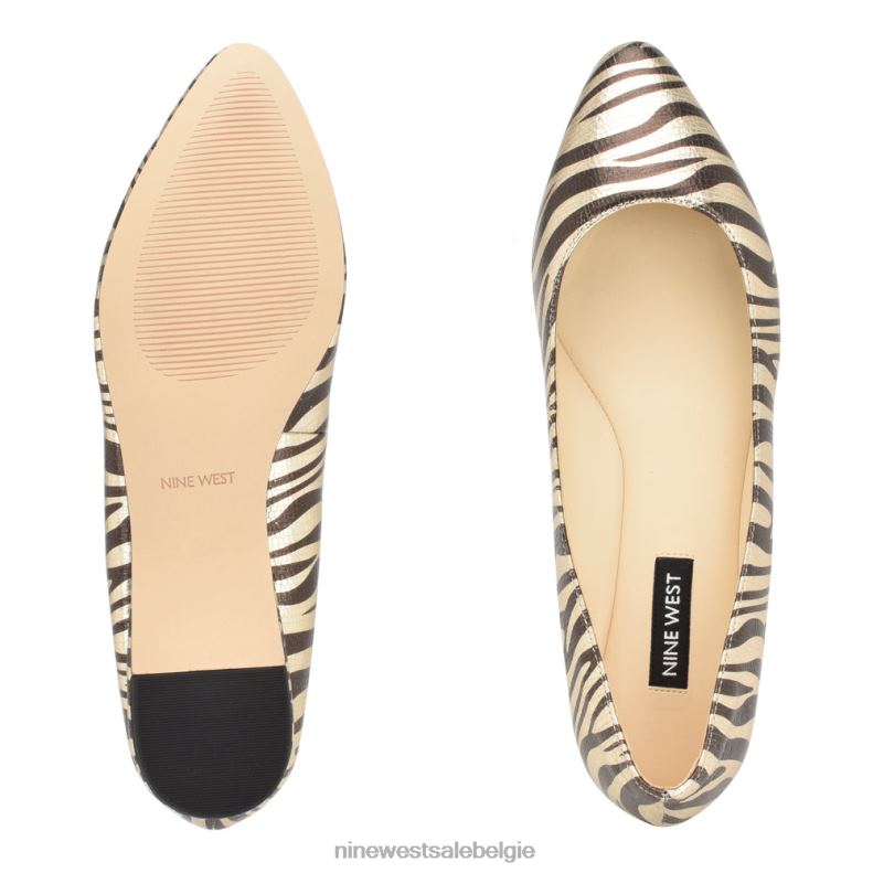 Nine West L48XT2273 platino zebraprint speakup amandelteenflats