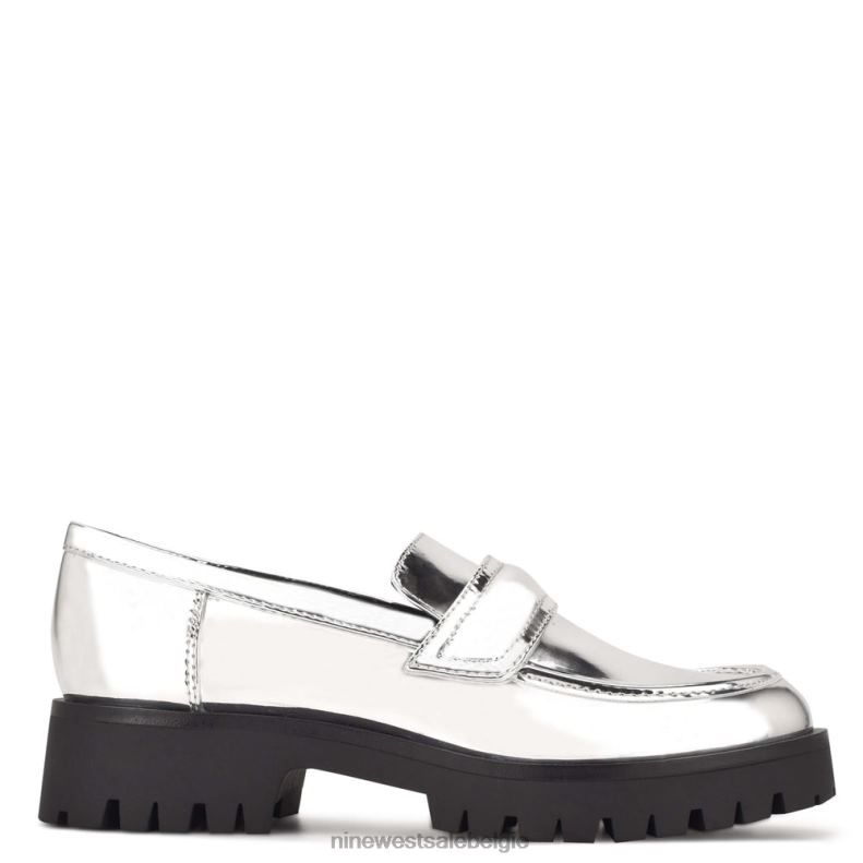 Nine West L48XT2293 zilver Garren loafers met lugzool