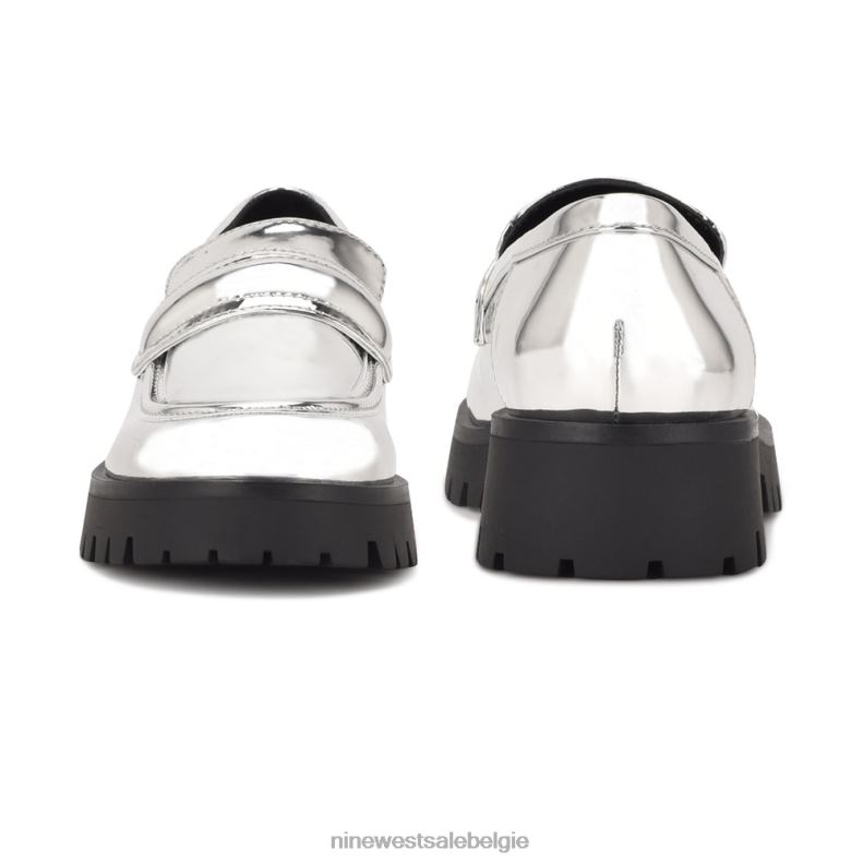 Nine West L48XT2293 zilver Garren loafers met lugzool