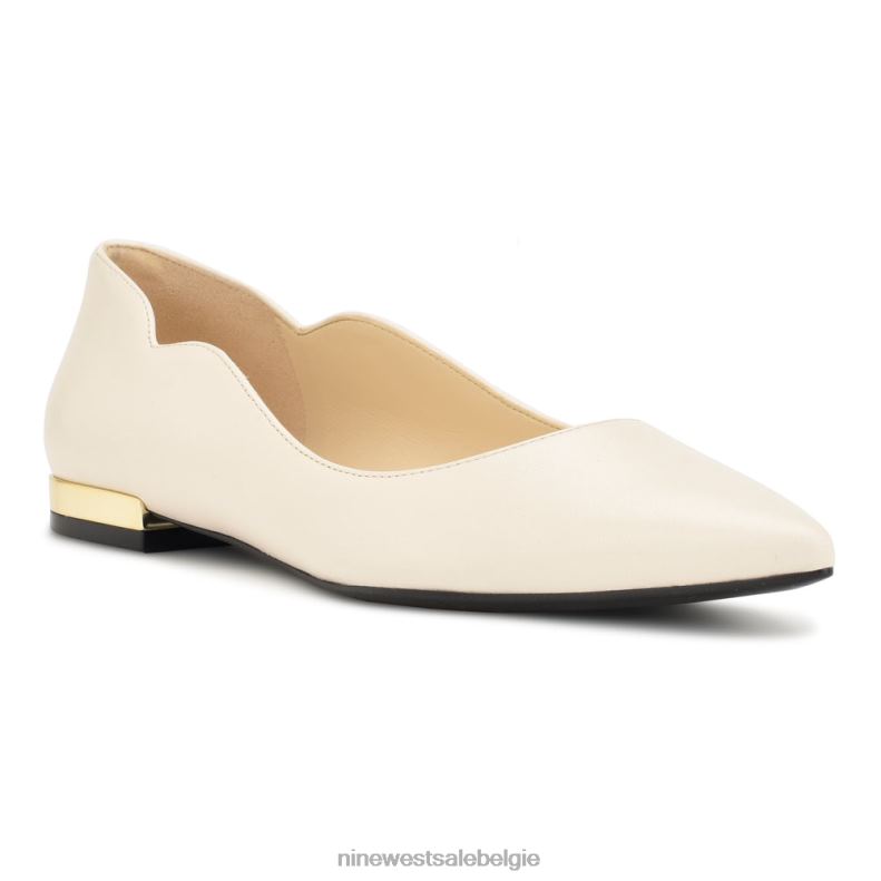 Nine West L48XT2298 chique crème Lolady puntige teenflats