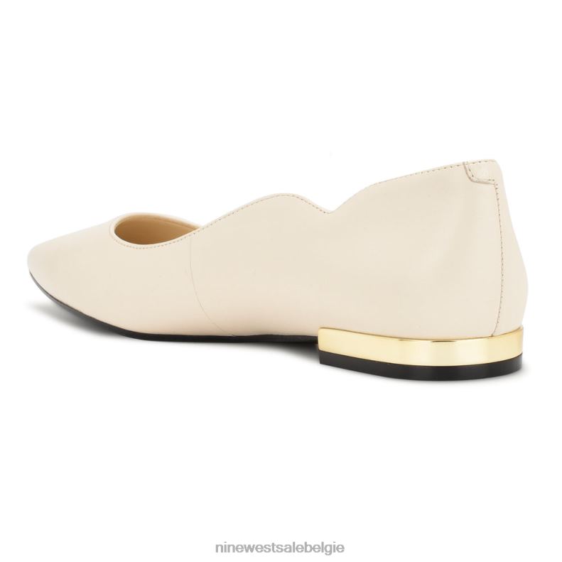 Nine West L48XT2298 chique crème Lolady puntige teenflats