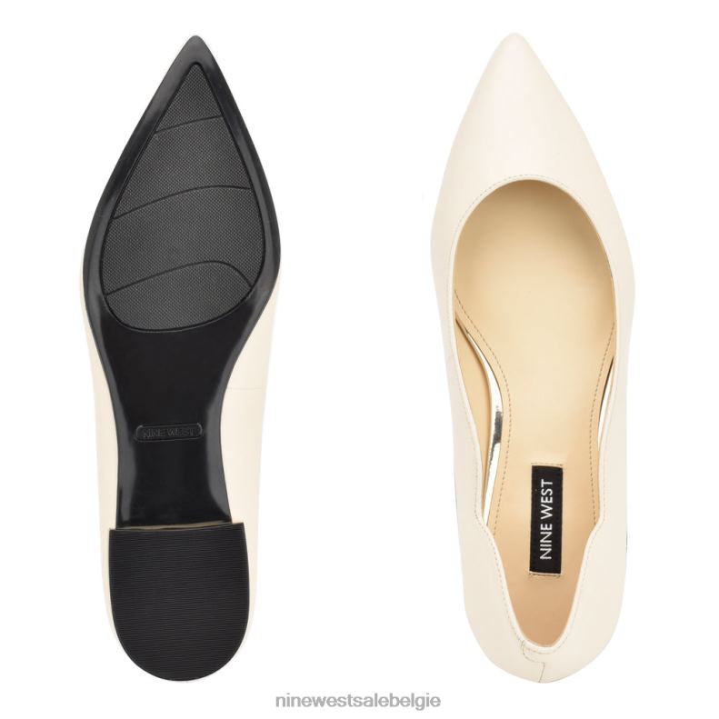 Nine West L48XT2298 chique crème Lolady puntige teenflats