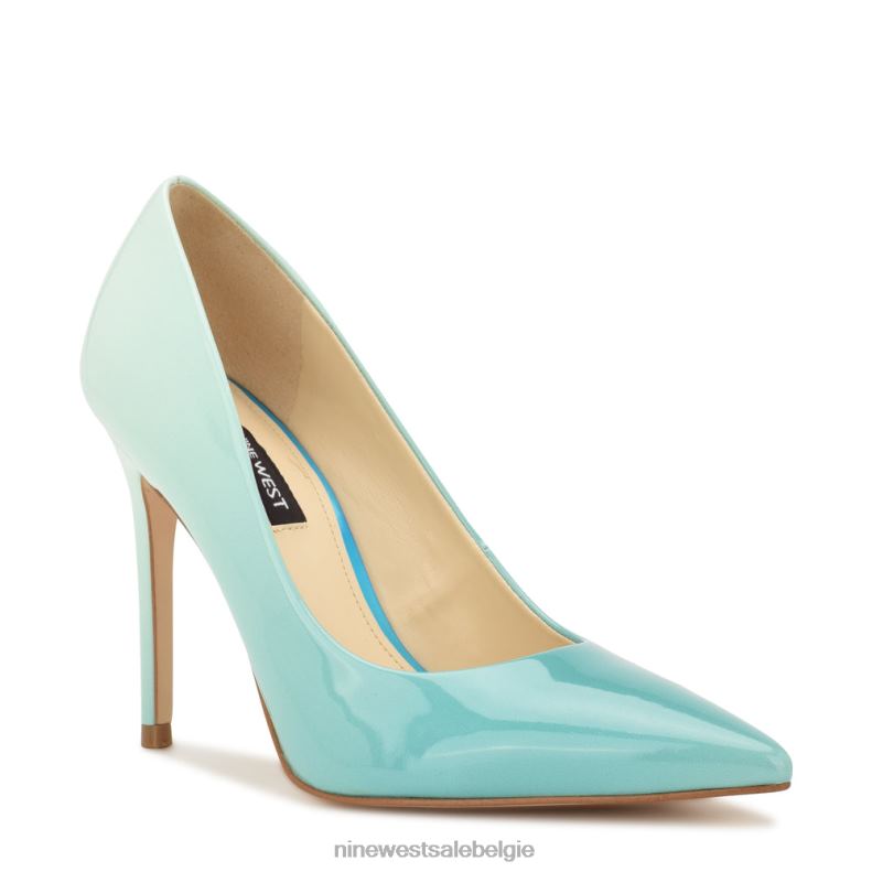 Nine West L48XT1254 blauw ombre patent frisse pumps met puntige neus