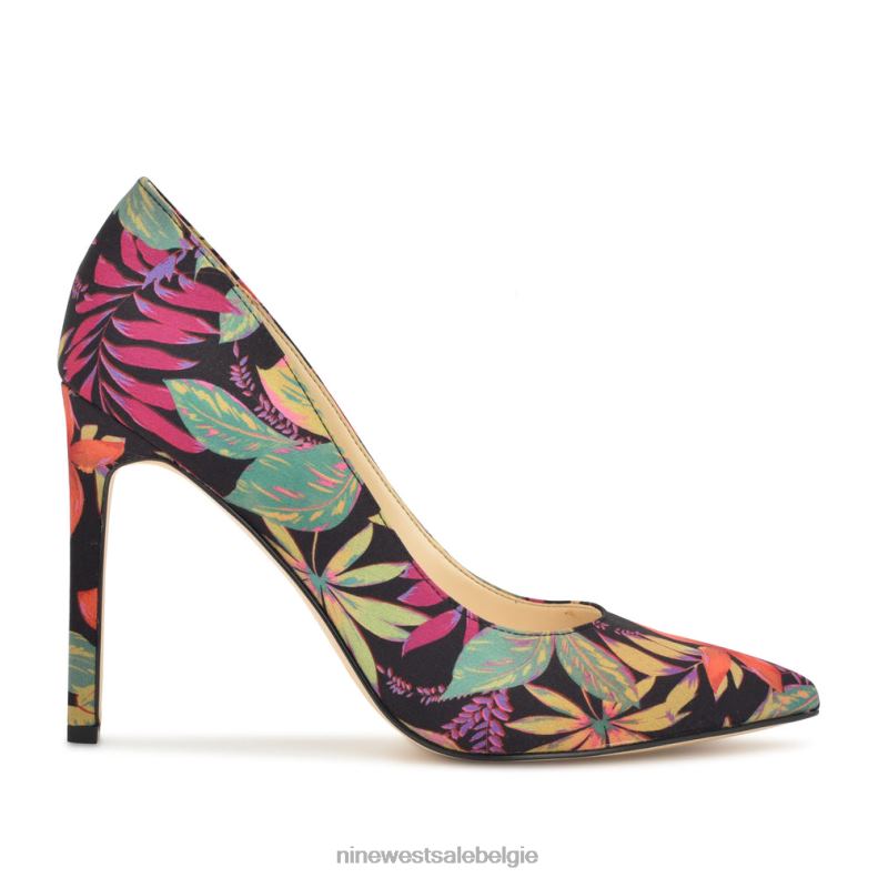 Nine West L48XT1255 tropische bloemen Tatiana pumps met puntige neus