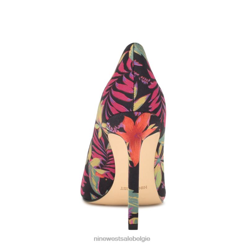 Nine West L48XT1255 tropische bloemen Tatiana pumps met puntige neus