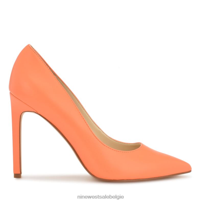 Nine West L48XT1256 perfecte oranje Tatiana pumps met puntige neus