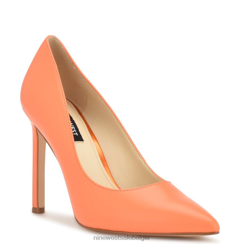 Nine West L48XT1256 perfecte oranje Tatiana pumps met puntige neus