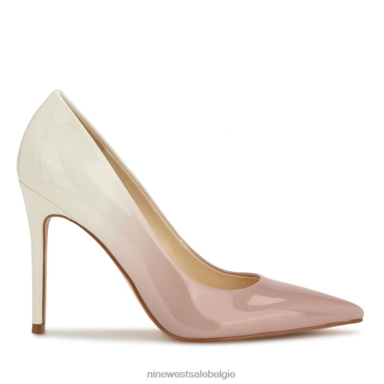 Nine West L48XT1259 nauwelijks naakt wit ombre frisse pumps met puntige neus