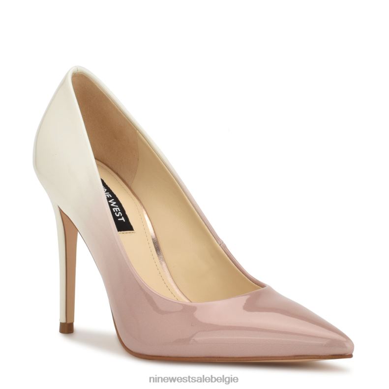 Nine West L48XT1259 nauwelijks naakt wit ombre frisse pumps met puntige neus