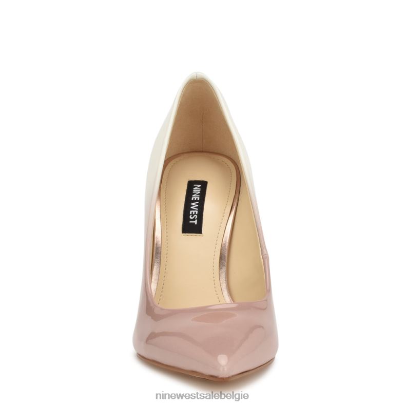 Nine West L48XT1259 nauwelijks naakt wit ombre frisse pumps met puntige neus