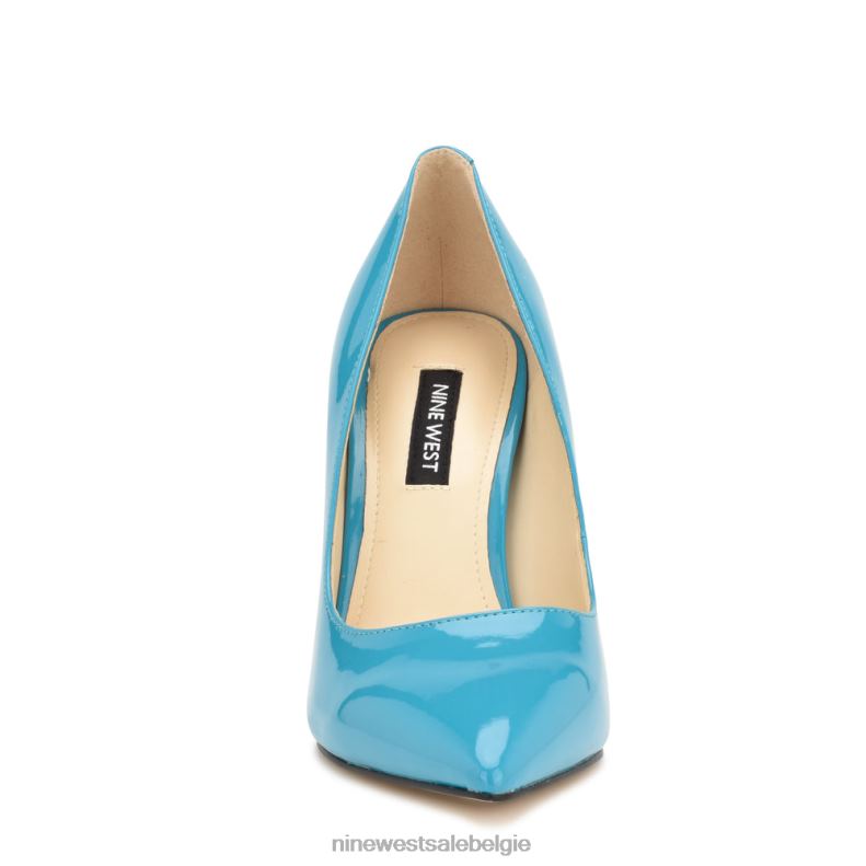 Nine West L48XT1263 aquablauw lak bliss puntige teenpumps