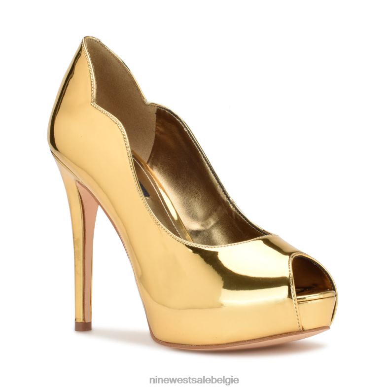 Nine West L48XT1303 goud spiegel metallic Hilare peeptoe-pumps