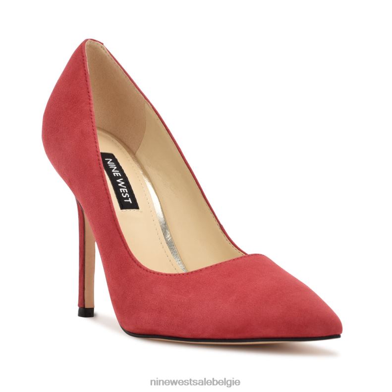 Nine West L48XT1308 rood suède bliss puntige teenpumps