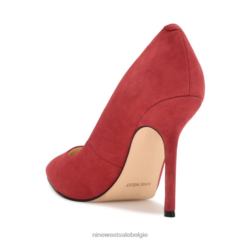 Nine West L48XT1308 rood suède bliss puntige teenpumps