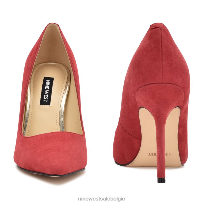 Nine West L48XT1308 rood suède bliss puntige teenpumps