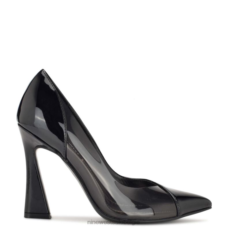 Nine West L48XT1331 zwart/rook patent Toba pumps met puntige neus