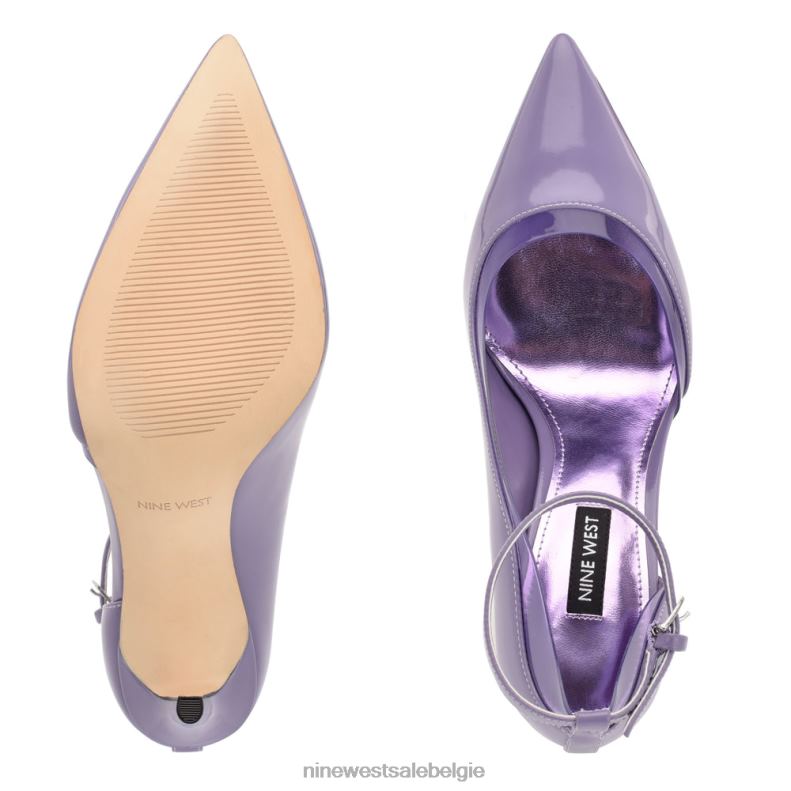 Nine West L48XT1336 lichtpaars Freze pumps met enkelbandjes