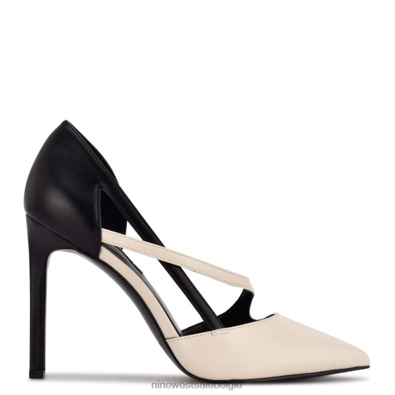 Nine West L48XT1351 chique crème/zwart tientallen jurk pomp