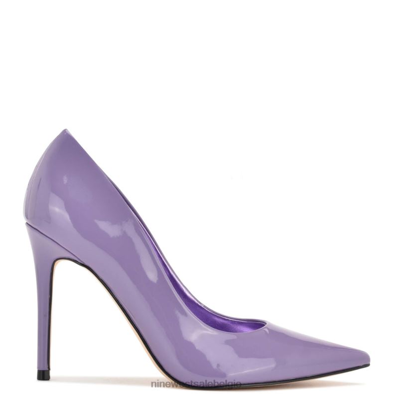 Nine West L48XT1360 paars patent frisse pumps met puntige neus