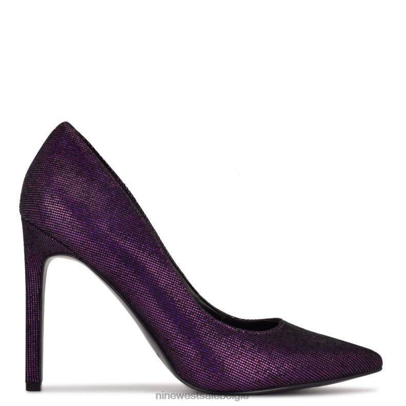 Nine West L48XT1367 paars holografisch Tatiana pumps met puntige neus