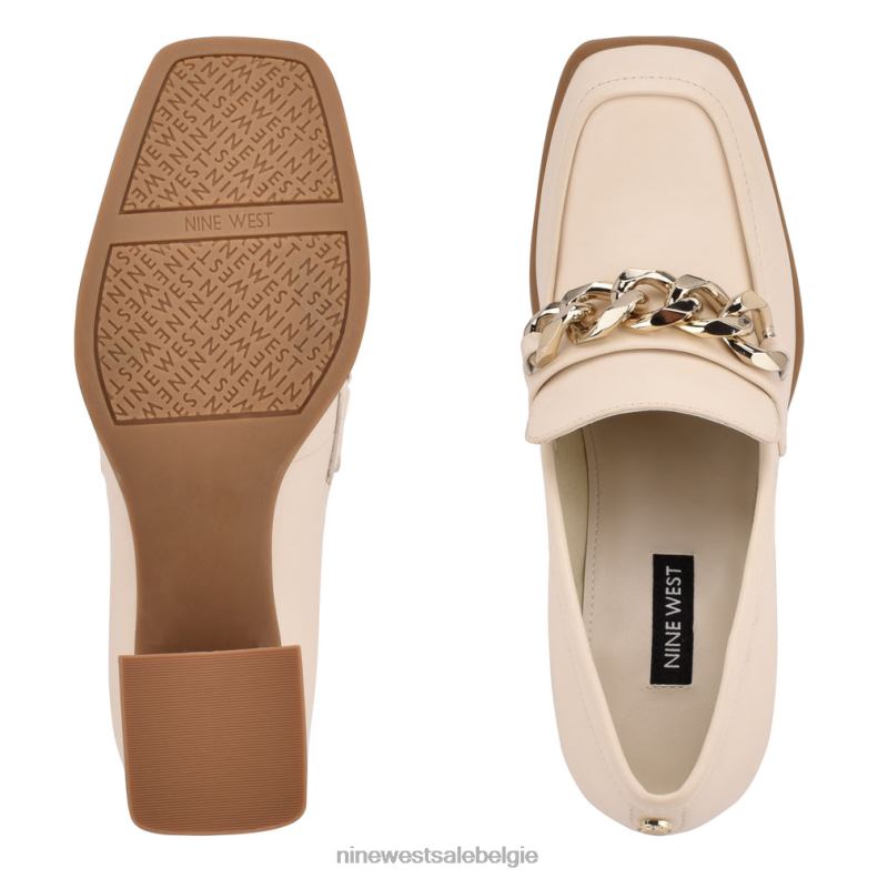 Nine West L48XT1234 chique crème Zynga loafers met hak