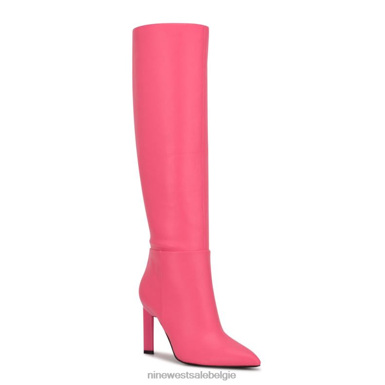 Nine West L48XT1064 Neon roze laarzen met hak