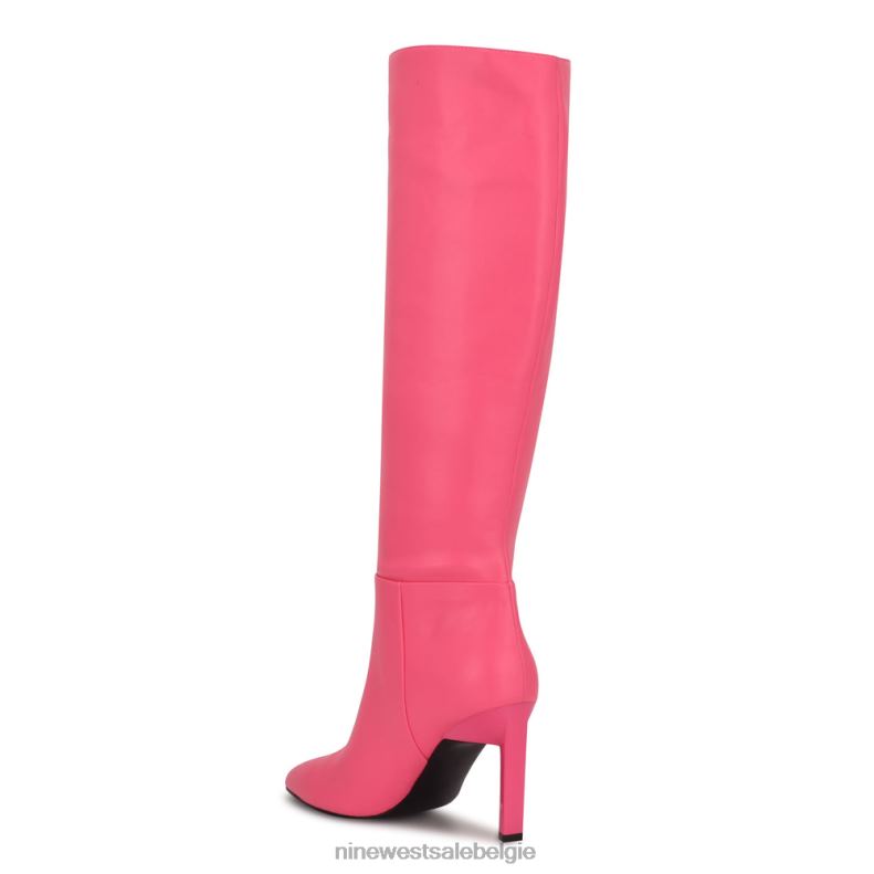 Nine West L48XT1064 Neon roze laarzen met hak