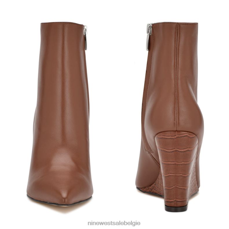 Nine West L48XT1140 bruin leer paes sleehaklaarzen