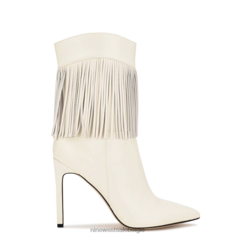 Nine West L48XT1504 chique crème probeert laarsjes met hak en franje