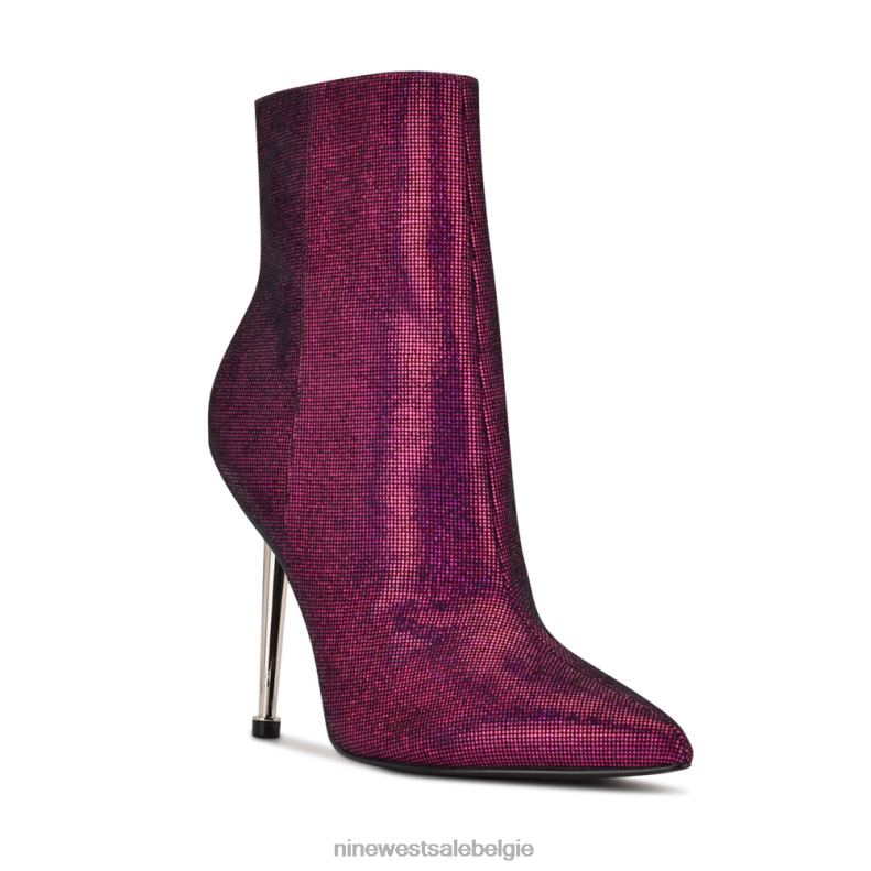 Nine West L48XT1862 roze holografisch nette laarsjes proberen