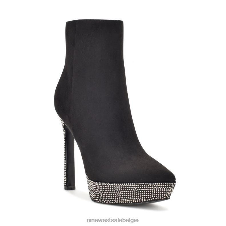 Nine West L48XT1869 zwart suède met strasssteentjes Loraa platformlaarzen