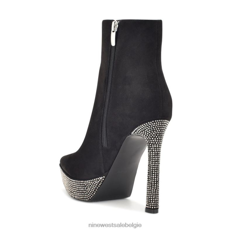 Nine West L48XT1869 zwart suède met strasssteentjes Loraa platformlaarzen