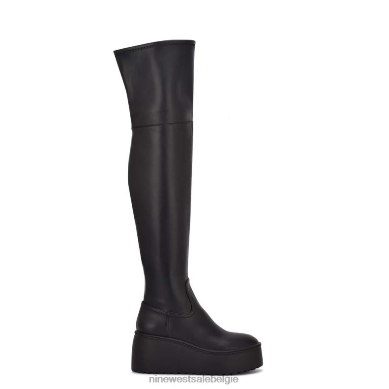 Nine West L48XT2926 zwart Hojo platformlaarzen over de knie