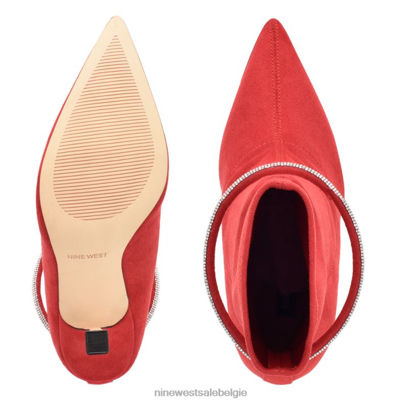 Nine West L48XT2939 rood suède Ferba jurk laarsjes