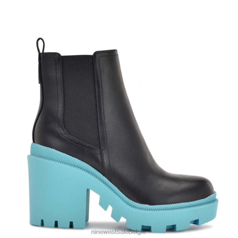 Nine West L48XT940 zwart/blauwgroen Forme Chelsea laarsjes met lugzool