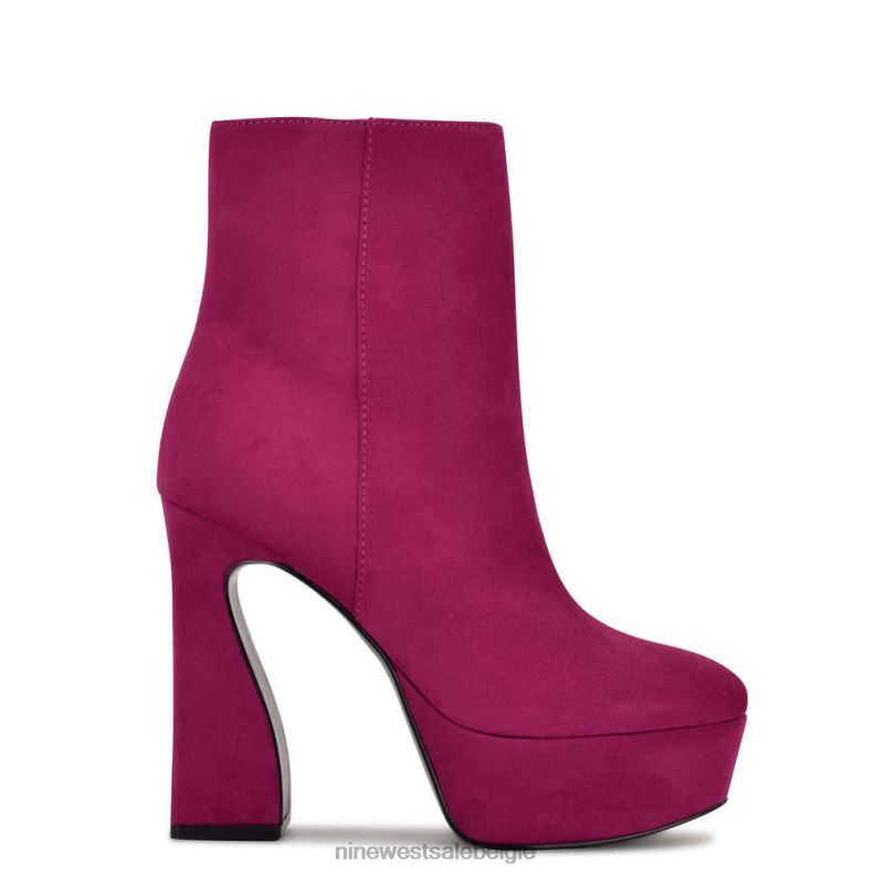 Nine West L48XT943 roze suède klinda platform laarsjes