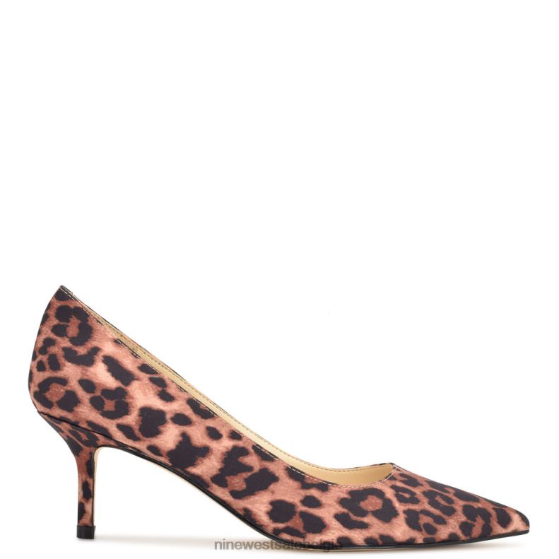 Nine West L48XT1169 bruin luipaard Arlene pumps met puntige neus