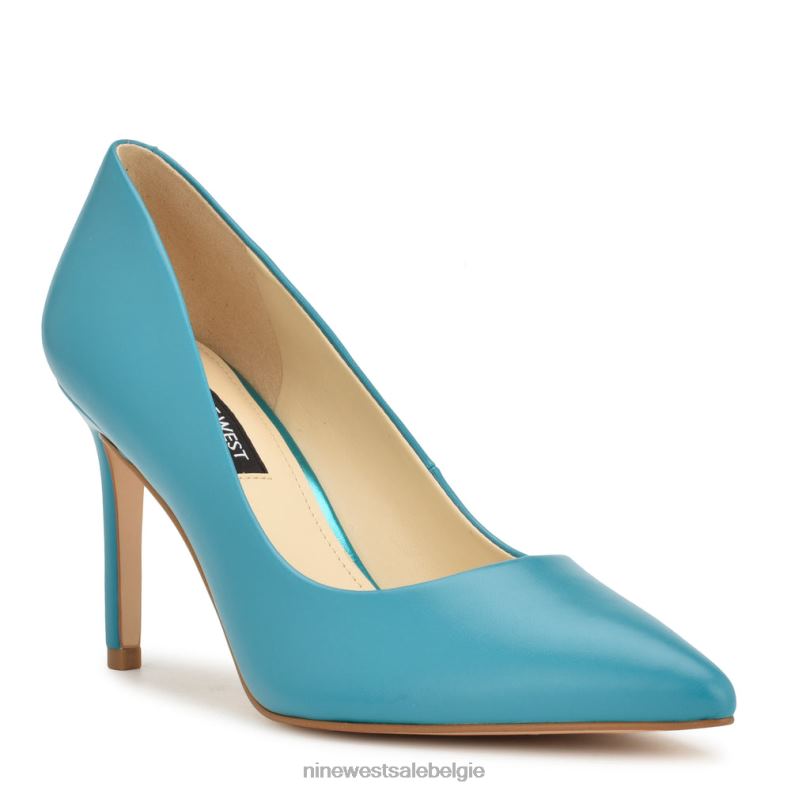 Nine West L48XT1182 donker aquablauw Ezra pumps met puntige neus