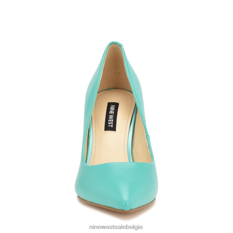 Nine West L48XT1184 aquamarijn groen Ezra pumps met puntige neus