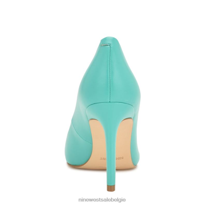 Nine West L48XT1184 aquamarijn groen Ezra pumps met puntige neus